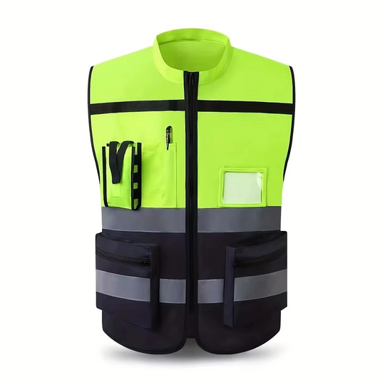 Gilet de sécurité réfléchissant en polyester de Haute qualité avec poches + Personnalisation
